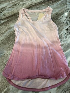 CALIA by Carrie Underwood Pink Ombre Striped Racerback Tank